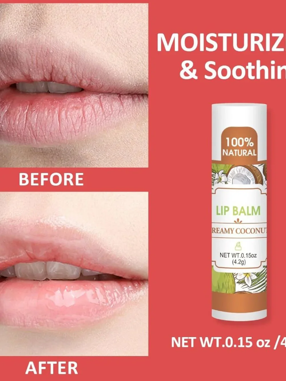 32-Pack Natural Lip Balm Set | Vitamin E & Coconut Oil | Moisturizing Lip Balm